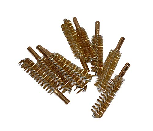 Flachberg Messingbürsten 10 Stück 45 ACP Waffenreinigung 44 MAG Innengewinde 1/8'' Pistolen Pflege .45 Laufreiniger - Flachberg