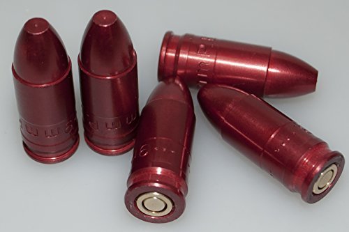 Flachberg Pufferpatronen 9mm Luger/para Aluminium Rot (5 Stück) Pufferpatrone 9 mm - Flachberg