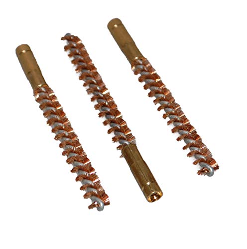 Flachberg Waffenreinigung Bronzebürste 22 lfb 223 5,5 - 5,6 - 5,56 - 222 Innengewinde 1/8'' 3 Stück Pistolen Gewehr Pflege - Flachberg