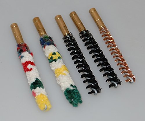 Flachberg Waffenreinigung Bürstenset 22 lfb (5.6 mm) 223 Rem. - Innengewinde 1/8'' 5 Stück Pistolen Pflege - Flachberg