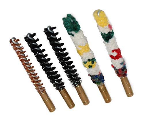 Flachberg Waffenreinigung Bürstenset 22 lfb (5.6 mm) 223 Rem. - Innengewinde 1/8'' 5 Stück Pistolen Pflege - Flachberg