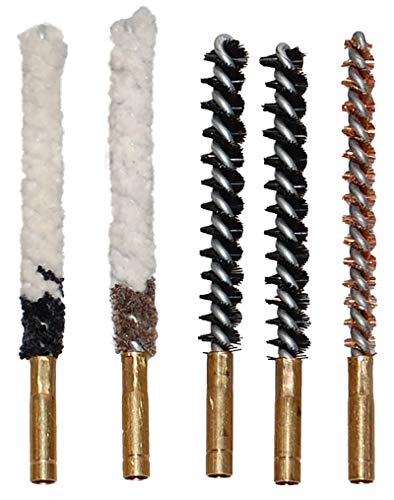 Flachberg Waffenreinigung Bürstenset 4.5 mm Innengewinde 1/8'' 5 Stück Luftgewehr Luftpistole - Flachberg