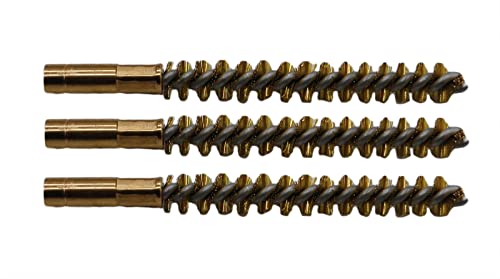 Flachberg Waffenreinigung Messing Bürste 22 lfb 223 5,5 - 5,6 - 5,56 - 222 Innengewinde 1/8'' 3 Stück Pistolen Gewehr Pflege Laufreiniger - Flachberg