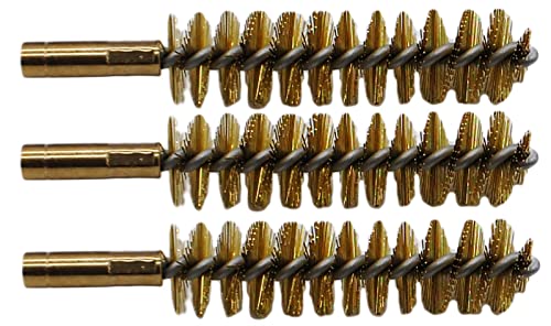 Flachberg Waffenreinigung Messing Bürste 45 ACP 44 mag Innengewinde 1/8'' 3 Stück Pistolen Pflege - Flachberg