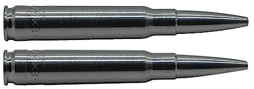 Flachberg Pufferpatrone Pufferpatronen Alu 8x57 JS Mauser K98 2 Stück (Silber) - Flachberg