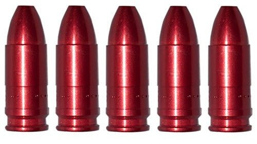 Flachberg Pufferpatronen 9mm Luger/para Aluminium Rot (5 Stück) Pufferpatrone 9 mm - Flachberg