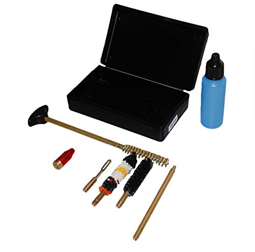Flachberg Waffenpflegeset 9mm Luger/ 38 Special / 357 Magnum Waffenreinigungsset Laufreiniger Putzstock mit 1/8 Zoll Pocket Size Pistol Cleaning Kit Pufferpatrone 9mm - Flachberg