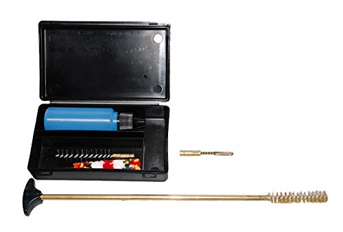 Flachberg Waffenpflegeset 9mm Luger/ 38 Special / 357 Magnum Waffenreinigungsset Laufreiniger Putzstock mit 1/8 Zoll Pocket Size Pistol Cleaning Kit Pufferpatrone 9mm - Flachberg