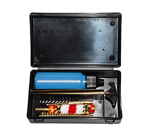 Flachberg Waffenpflegeset 9mm Luger/ 38 Special / 357 Magnum Waffenreinigungsset Laufreiniger Putzstock mit 1/8 Zoll Pocket Size Pistol Cleaning Kit Pufferpatrone 9mm - Flachberg