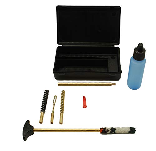 Flachberg Waffenpflegeset Kaliber 22 /.22 Magnum Waffenreinigungsset Laufreiniger Putzstock mit 1/8 Zoll Pocket Size Pistol Cleaning Kit Pufferpatrone - Flachberg