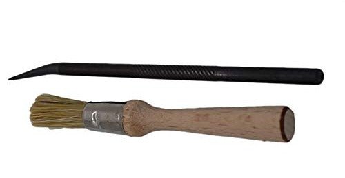 Flachberg Waffenreinigungsset - Pinsel - Stahl Pick - Waffenbürste Reinigungspinsel Waffenpflege - Flachberg