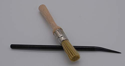 Flachberg Waffenreinigungsset - Pinsel - Stahl Pick - Waffenbürste Reinigungspinsel Waffenpflege - Flachberg