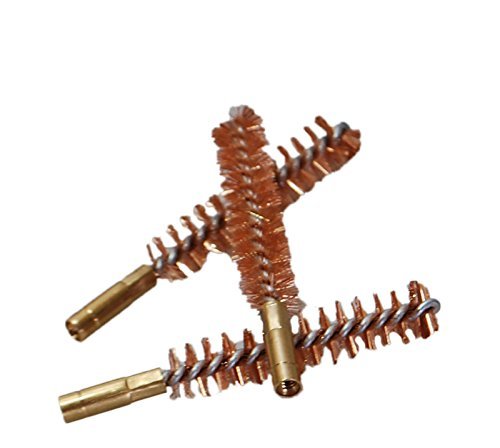 Waffenreinigungsset Bronzebürste Kaliber 9mm / 38 Special / 357 Mag. / 375, Innengewinde 1/8'' 3 Stück Laufreiniger Waffenpflege - Flachberg